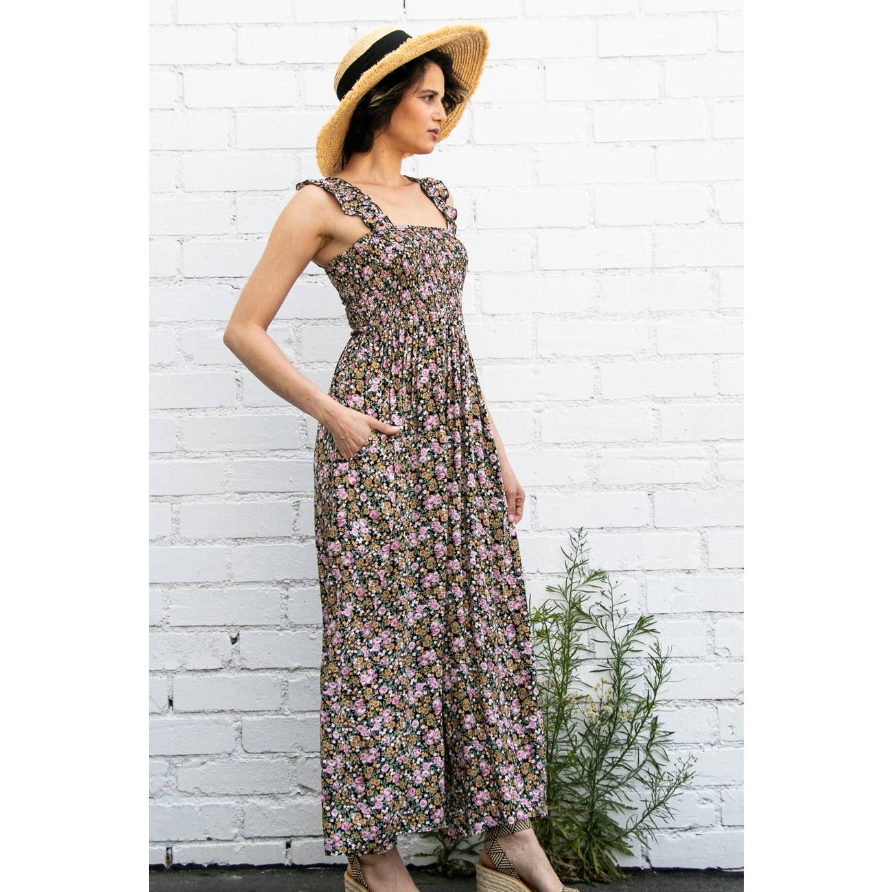 Vintage Floral Super Comfy Flowy Jumper Jumpsuit