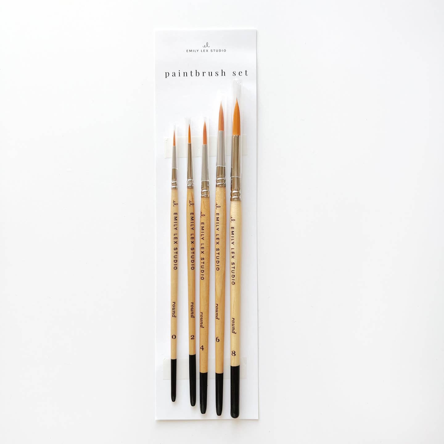 Watercolor Paintbrush Set- Size 0- 8