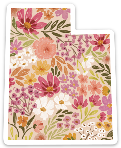 Utah State Floral Sticker - 5 Color Options