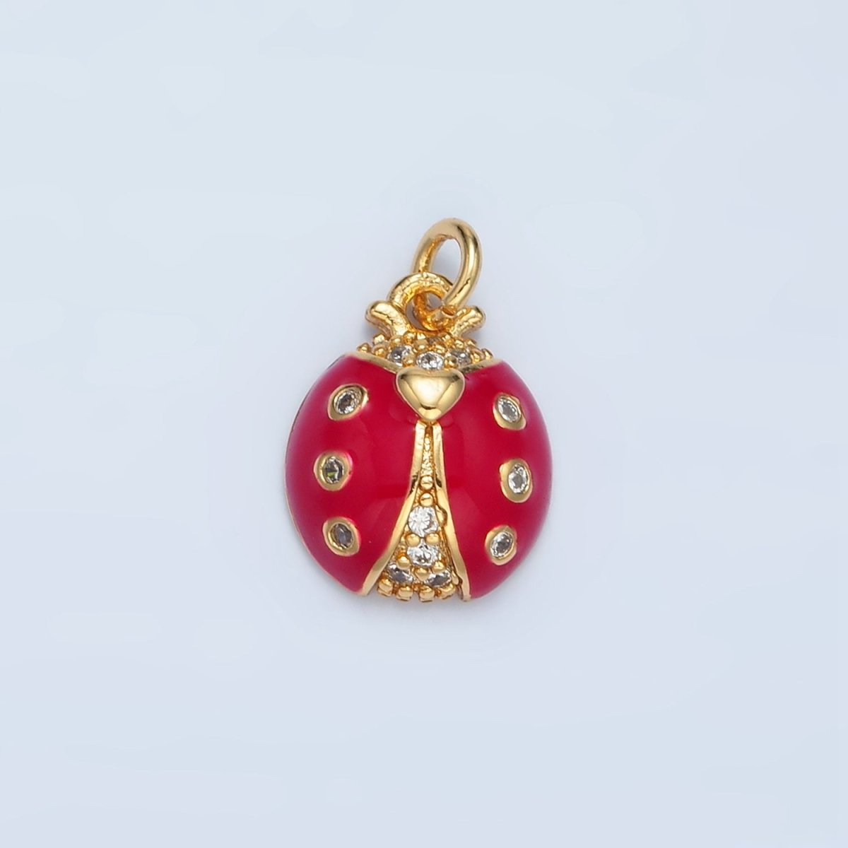 Enamel and CZ Ladybug Charm