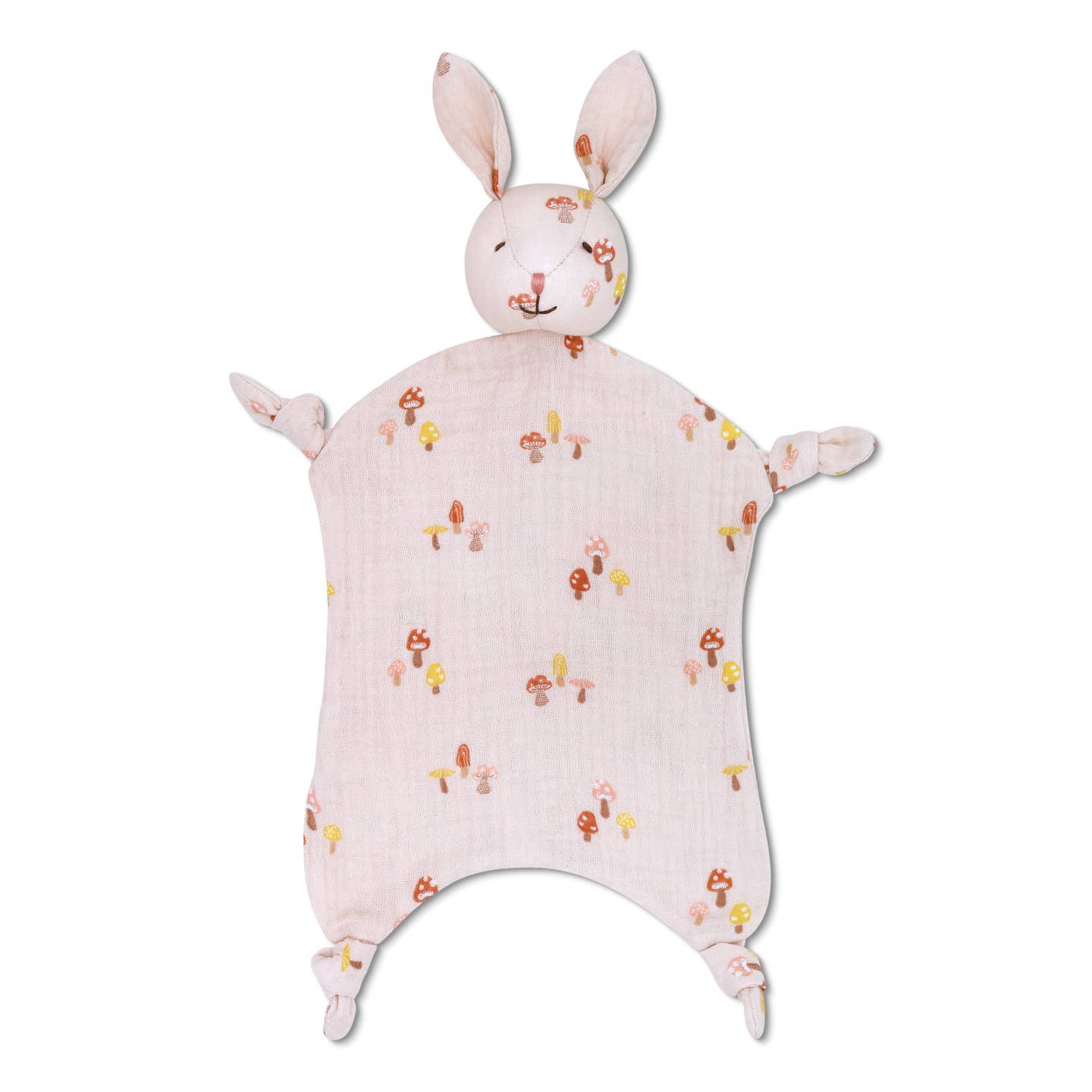 Wrap your little one in soft comfort with our Muslin Bunny Lovey in Mini Mushroom. Made from high-quality muslin fabric, this lovey provides a cozy and breathable layer for naptime and playtime. The adorable bunny design adds a touch of sweetness, making it the perfect cuddle companion for your baby.