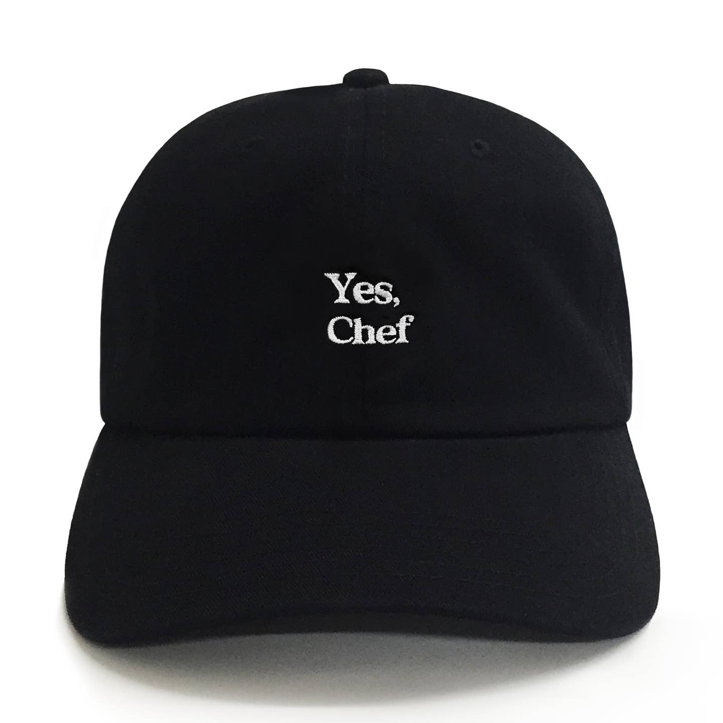 Yes Chef Embroidered Dad Hat - Black