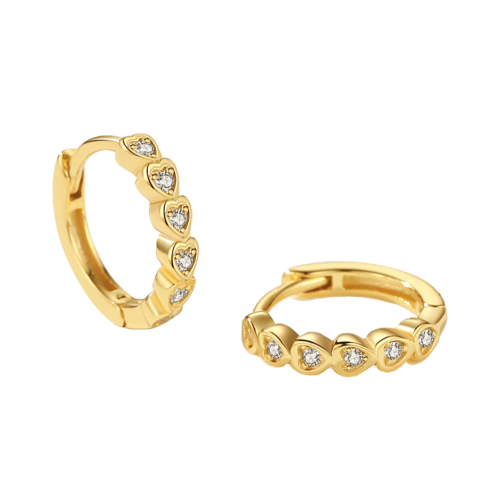 Regio Heart Hoop Earrings