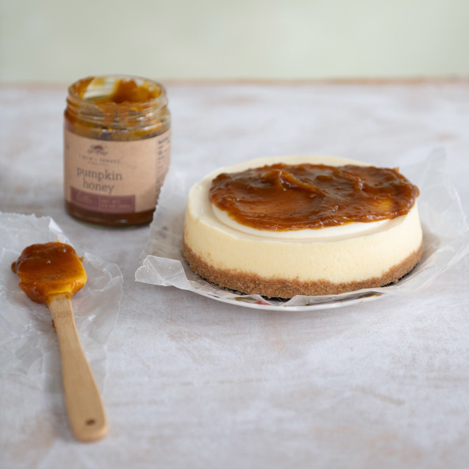Indulge in the decadent flavor of Pumpkin Honey Butter. This delightful spread captures the essence of autumn with rich pumpkin blended with sweet, natural honey. Perfect for toast, pancakes, muffins, or as a complement to your favorite fall desserts.
