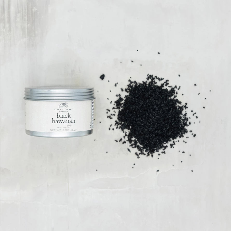 Black Hawaiian Sea Salt is renowned for its robust flavor, stunning black color and delightful crunch. Pure Pacific Ocean sea salt harvested in Hawaii is bonded with high-quality activated charcoal to create a striking coarse finishing salt.