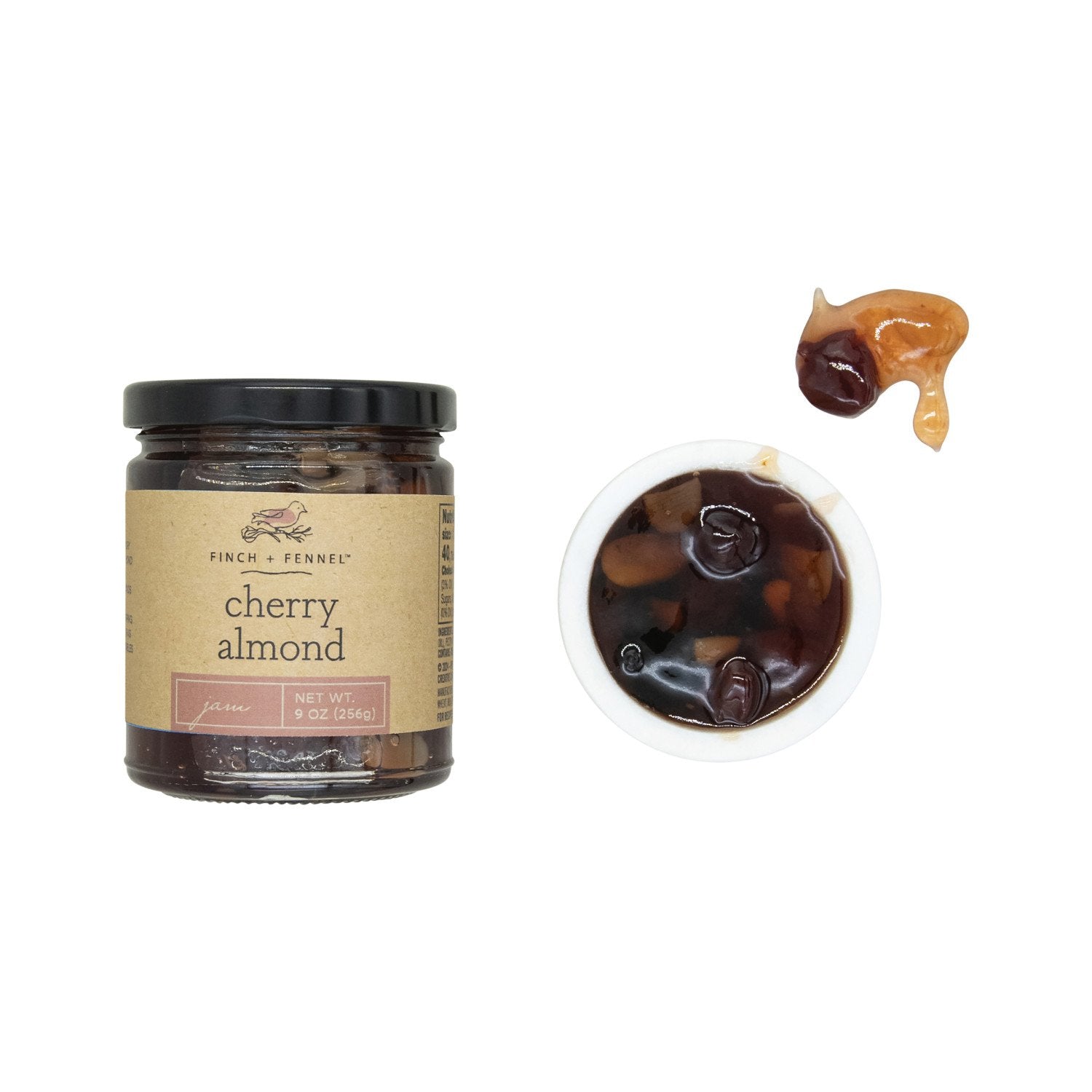 Indulge in the delightful combination of sweet cherries and nutty almond essence with our 9 oz. Cherry Almond Jam. Made with ripe, juicy cherries and a hint of fine almond flavor, this jam is perfect for spreading on toast, scones, or pairing with cheese for a gourmet treat. A classic flavor elevated for your enjoyment.