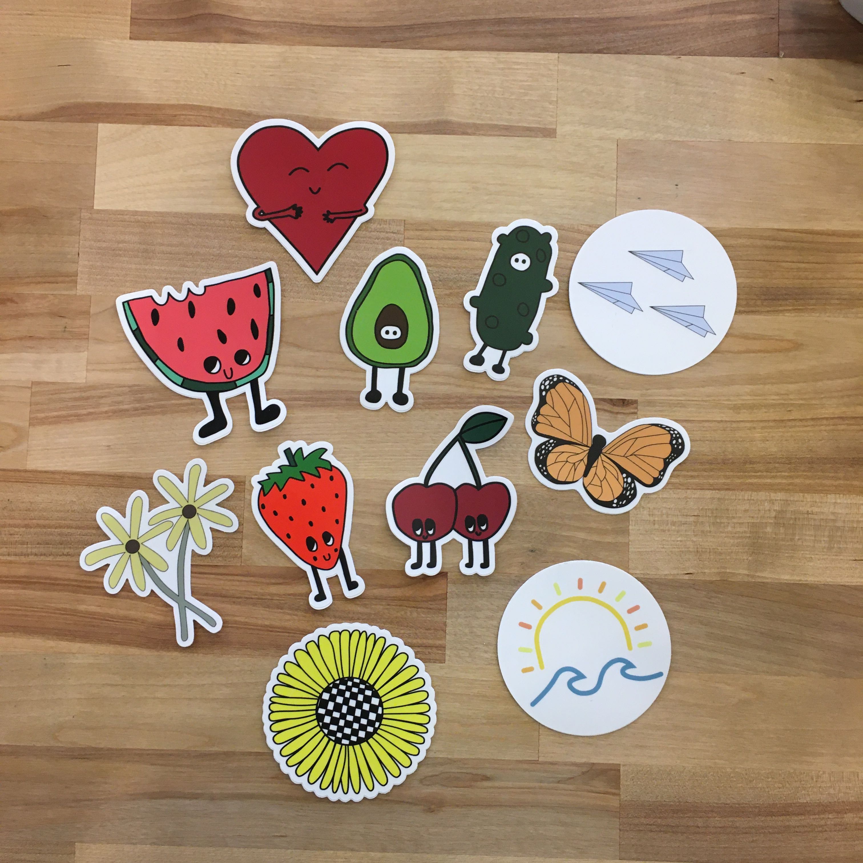 Mini Strawberry Patch Design Stickers