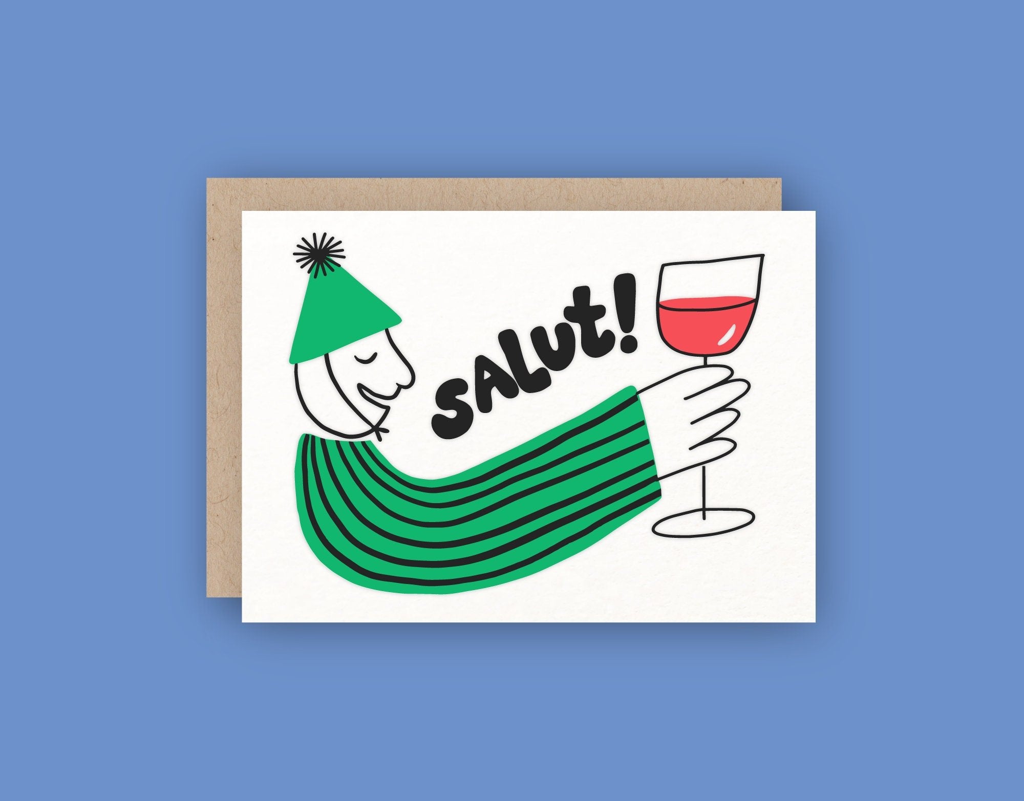Salut Letterpress Greeting Card