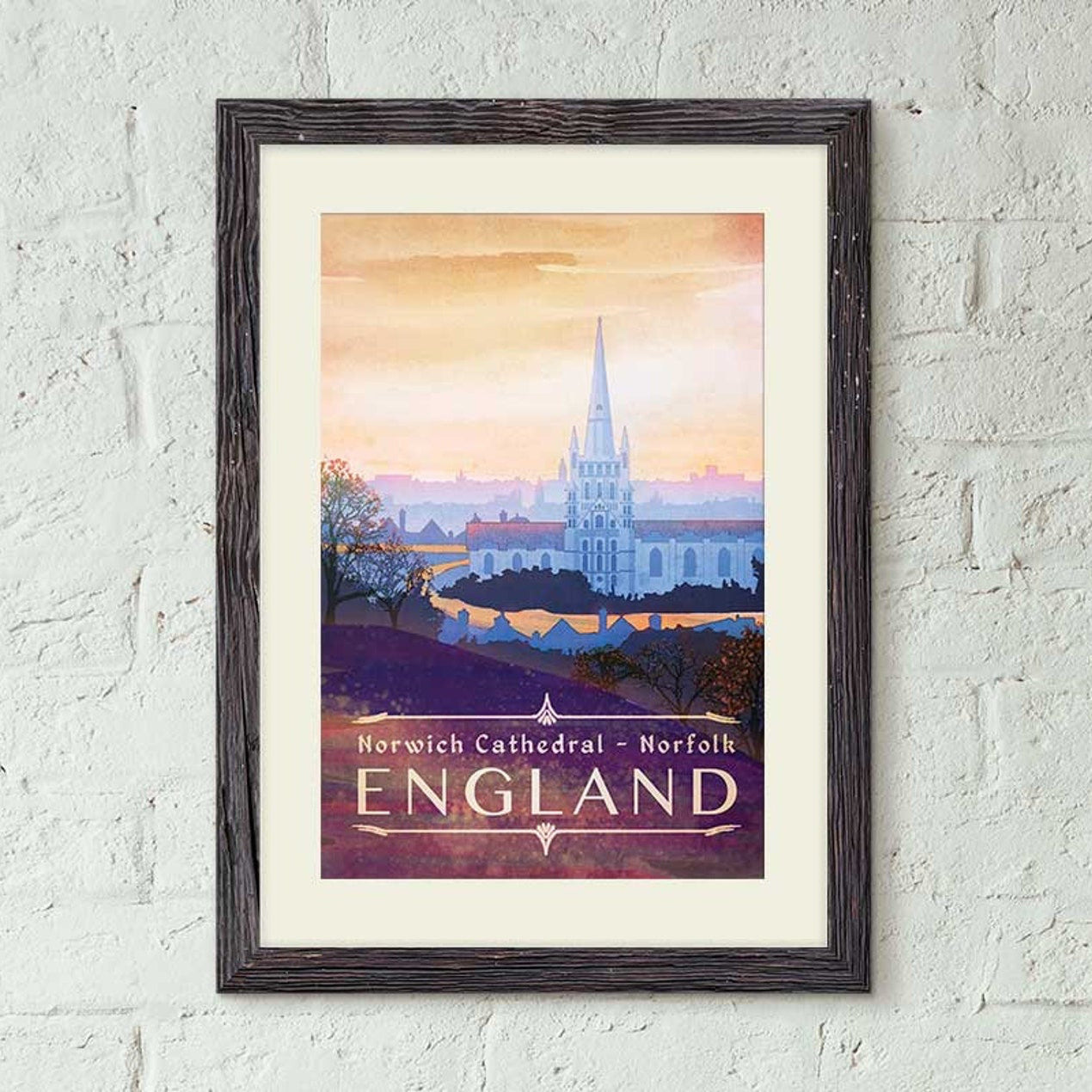 Norfolk, England - Vintage Travel Poster
