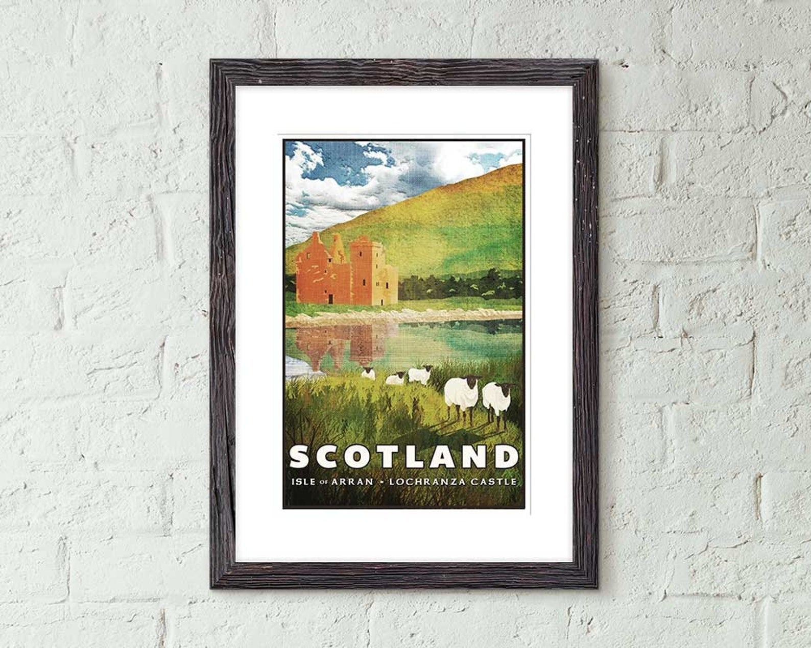 Scotland, Isle of Arran - Vintage Style Travel Poster