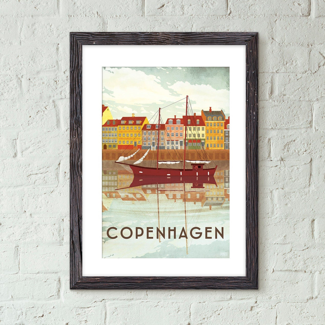 Denmark, Copenhagen Travel Poster