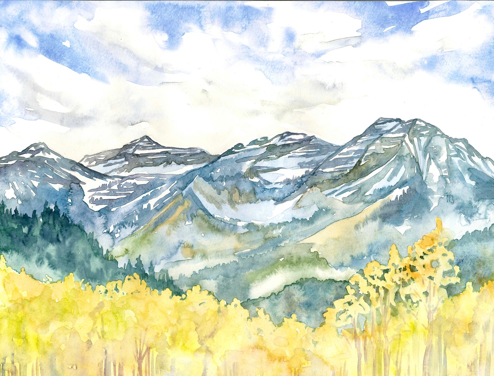 Timpanogos in Autumn Print