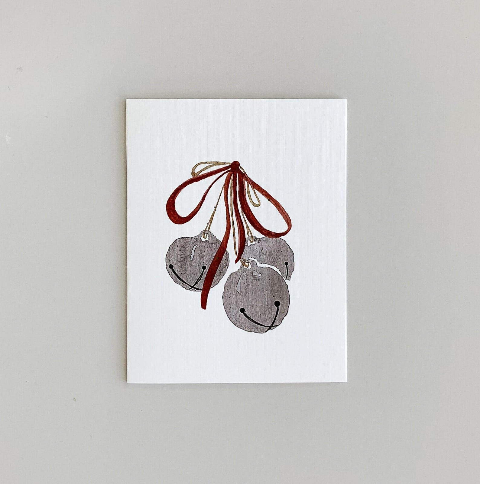 Silver Bells Watercolor Greeting Card