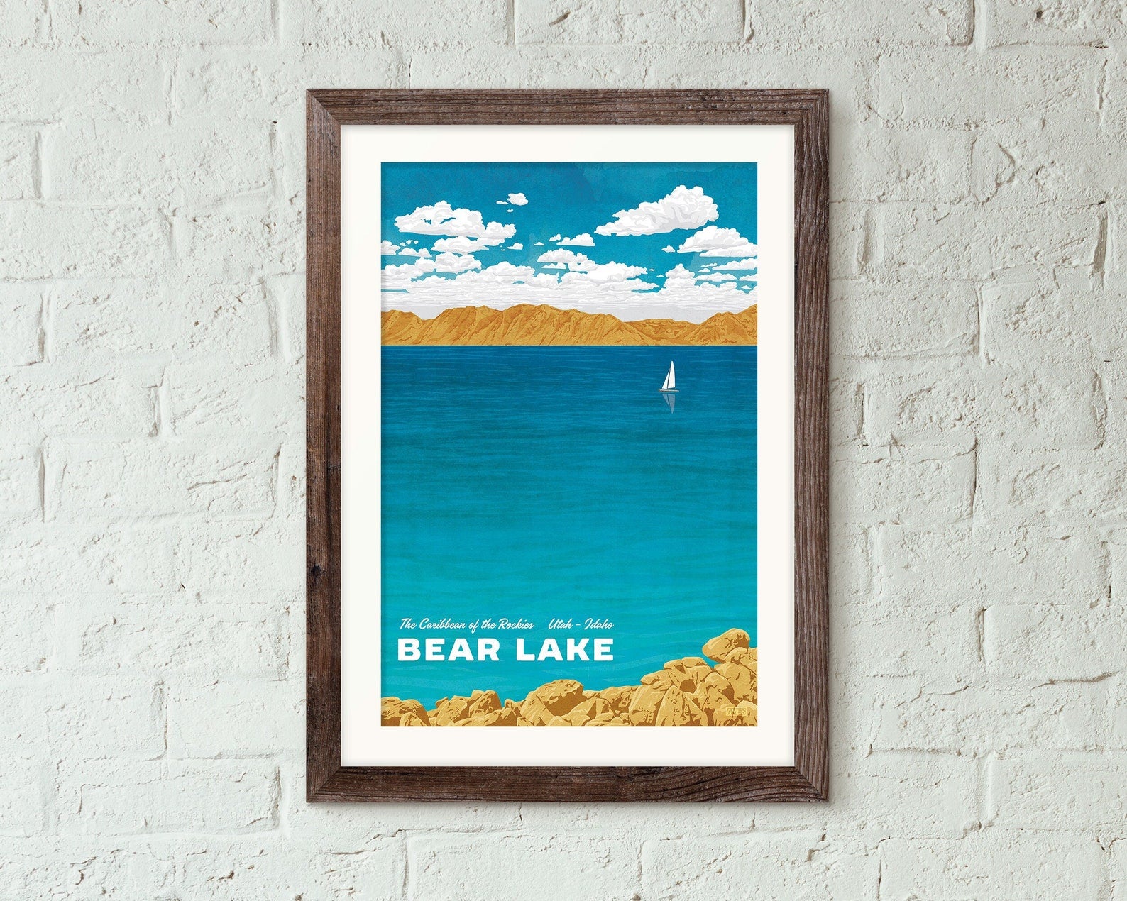 Bear Lake Utah/Idaho Vintage Travel Poster