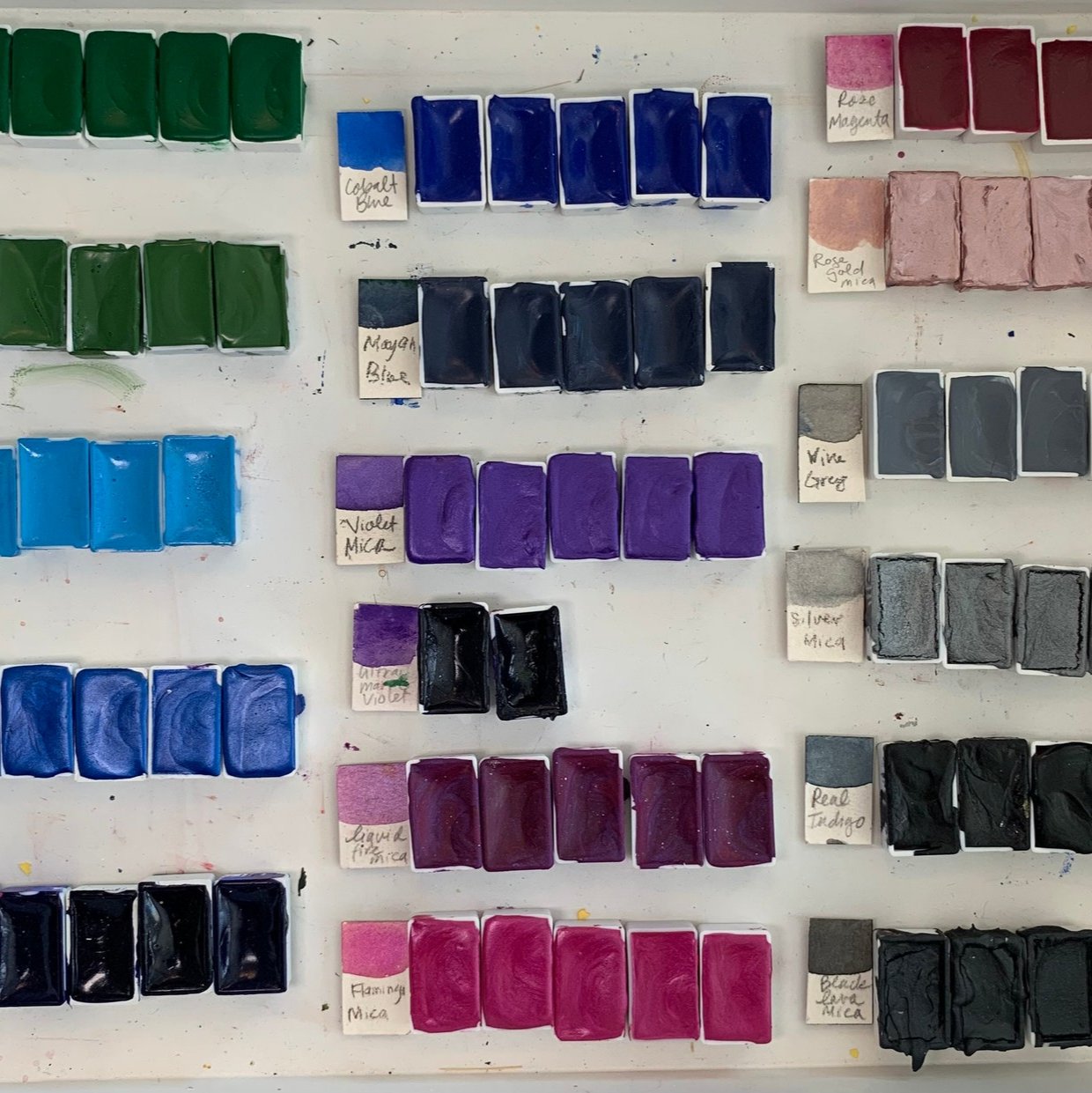 a wide variety of handmade watercolors