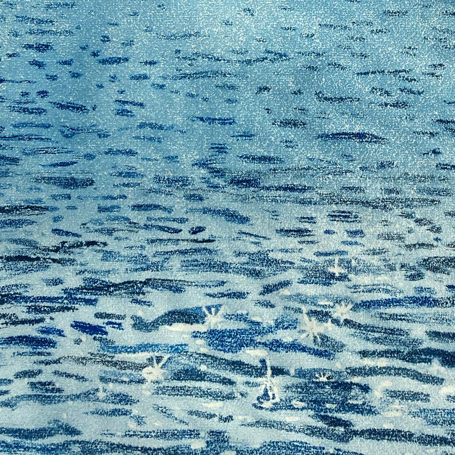 8.5X11 inch print of the sea with sparkles