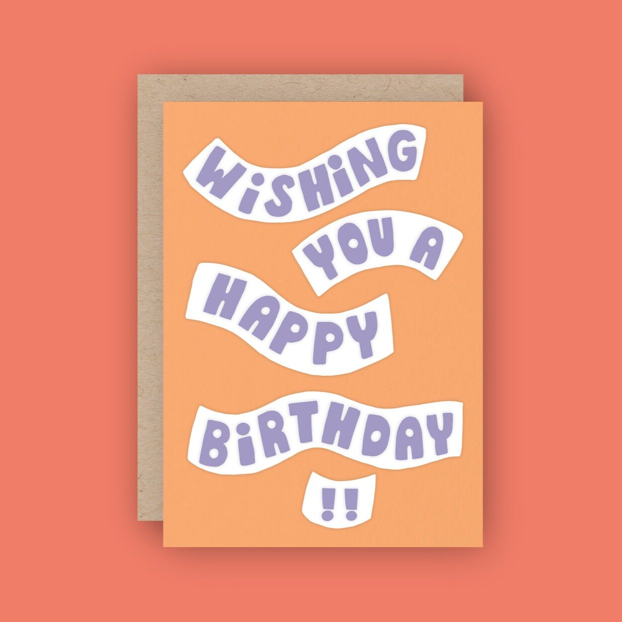 Wishing You A Happy Birthday! Letterpress Greeting Card