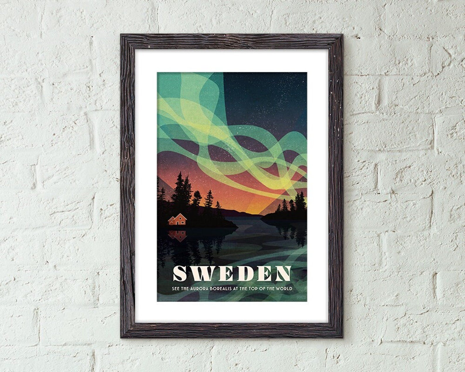 Sweden - Vintage Style Travel Poster