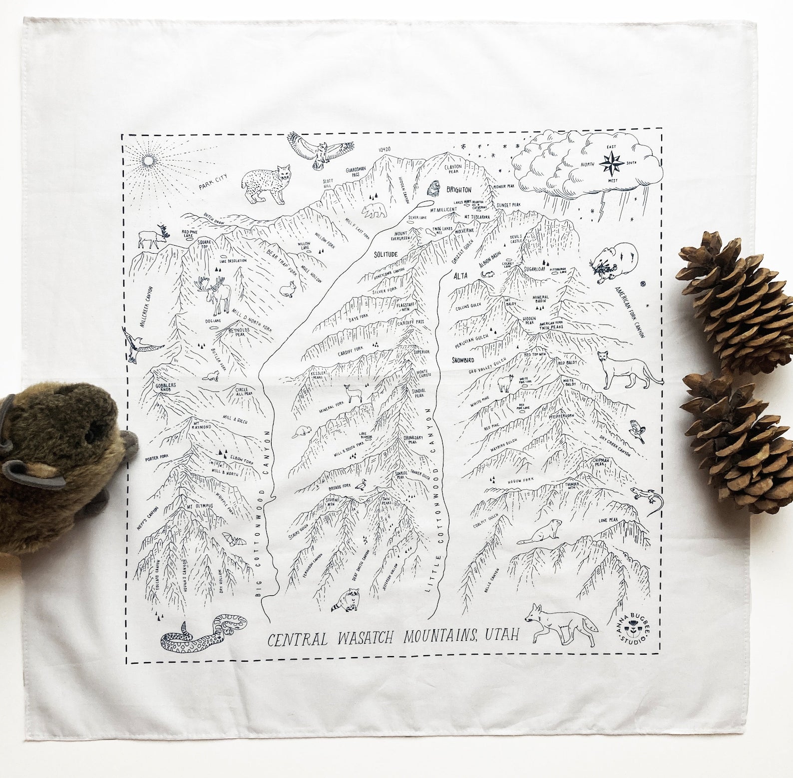 Wasatch Map Bandana