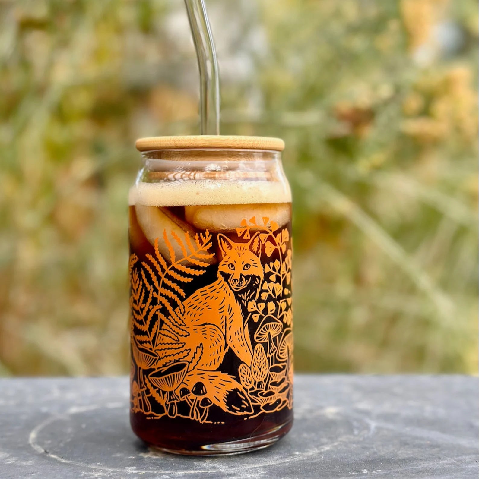 Printed Glass Can Cup