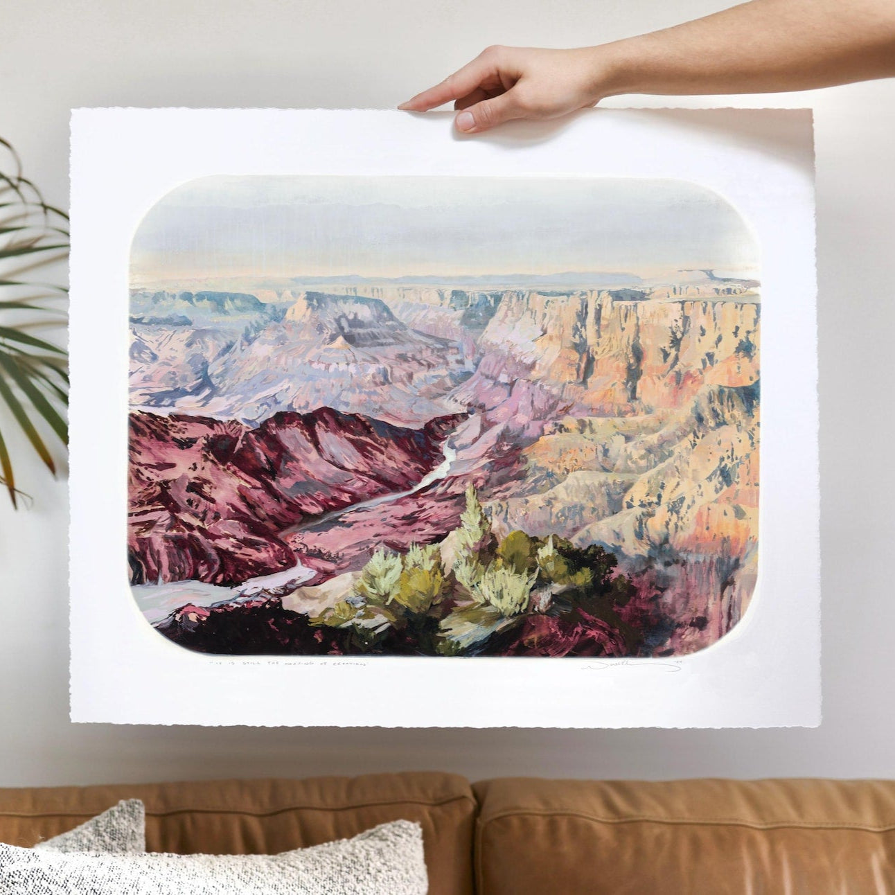 Painting of the Grand Canyon’s Desert view overlook 