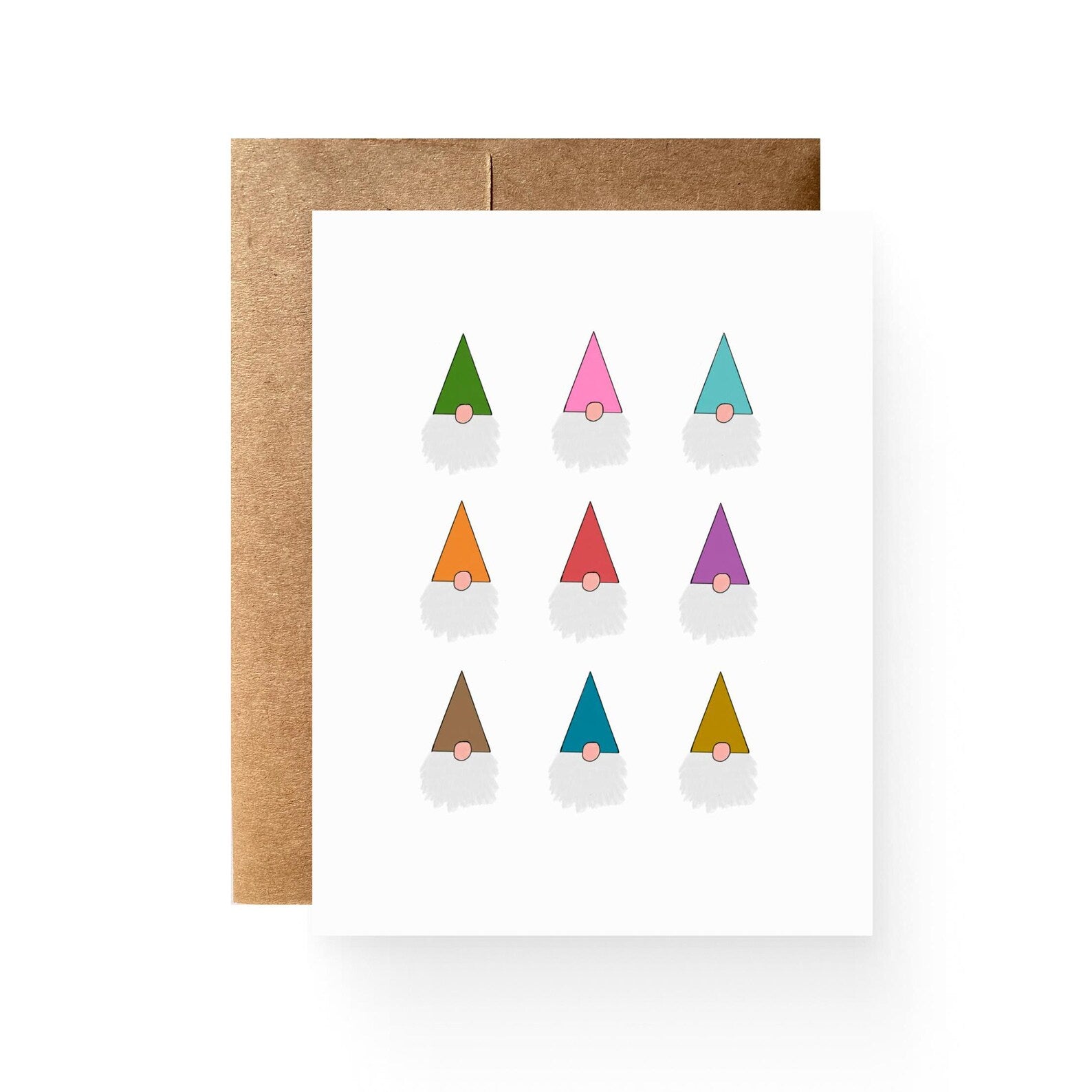 Colorful Gnome Hats Card