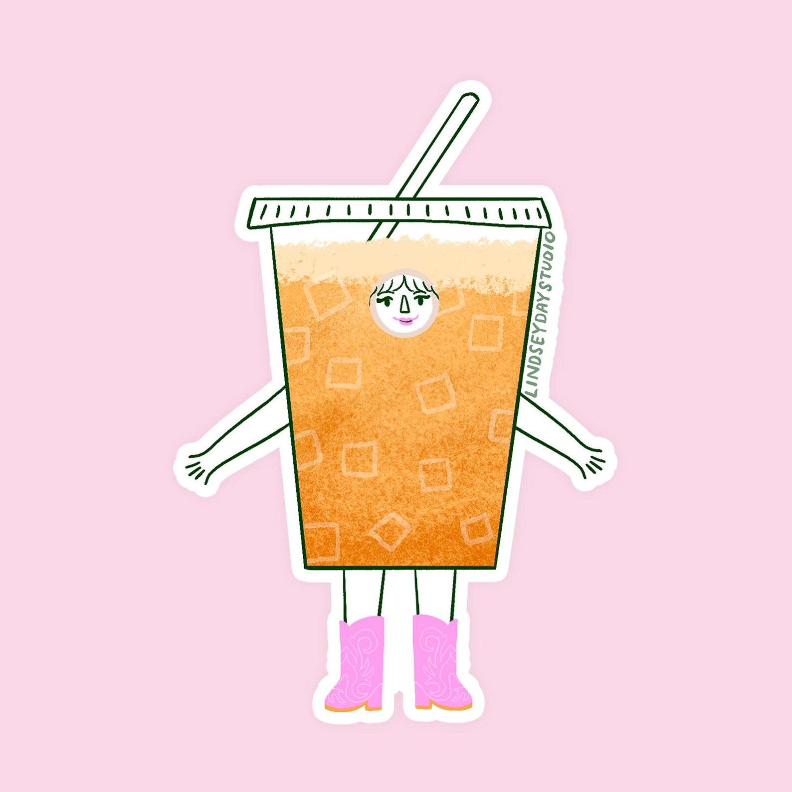Iced Coffee Friend Sticker