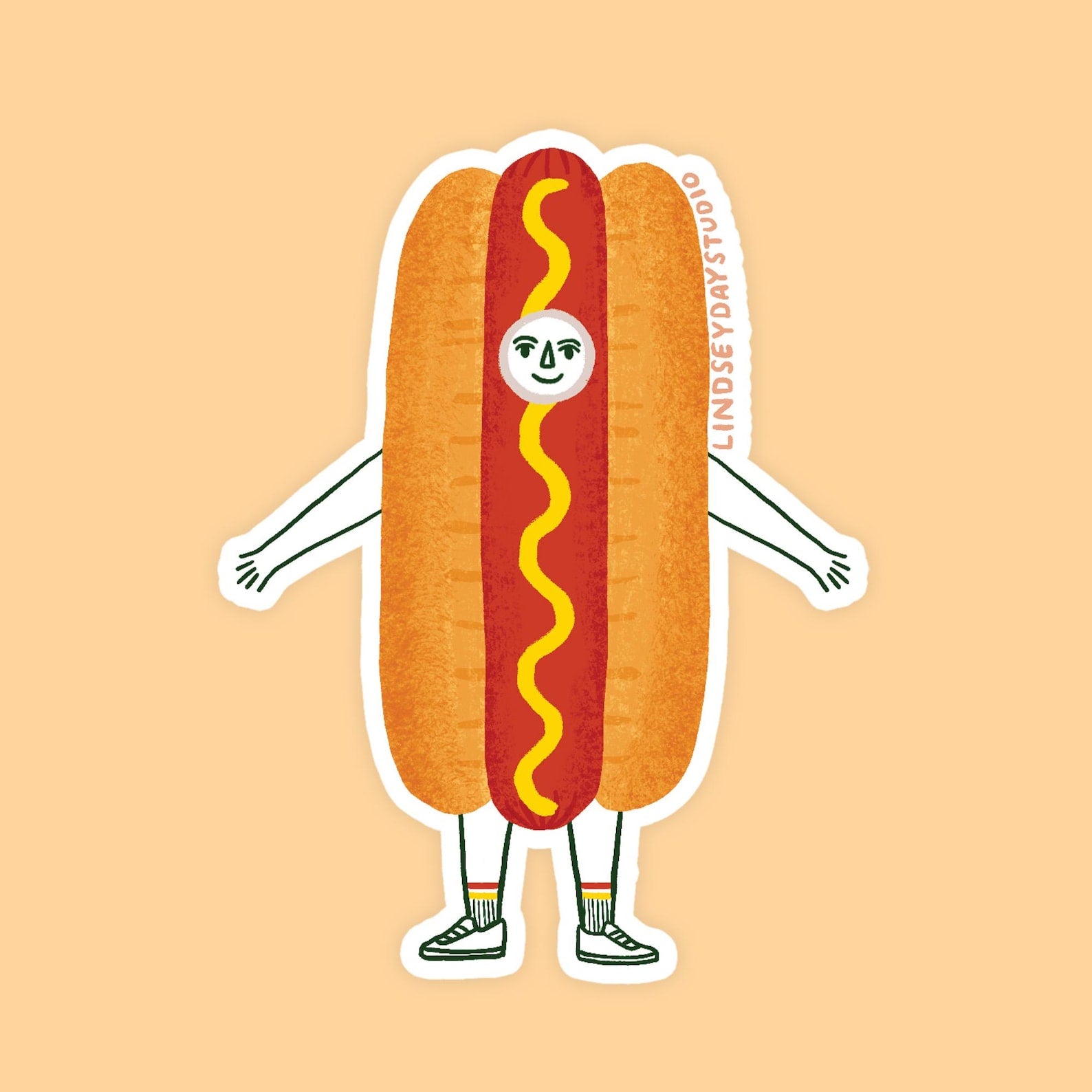 Hot Dog Friend Sticker