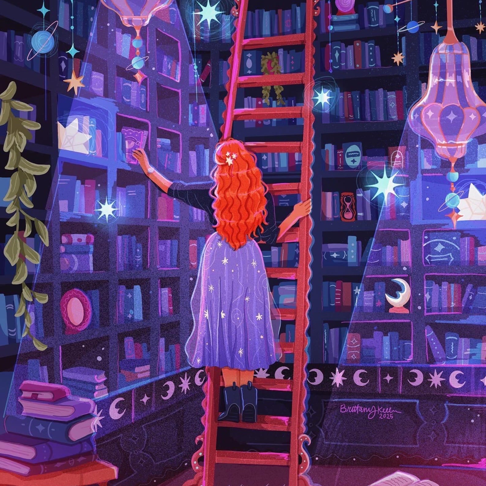 Celestial Library Print