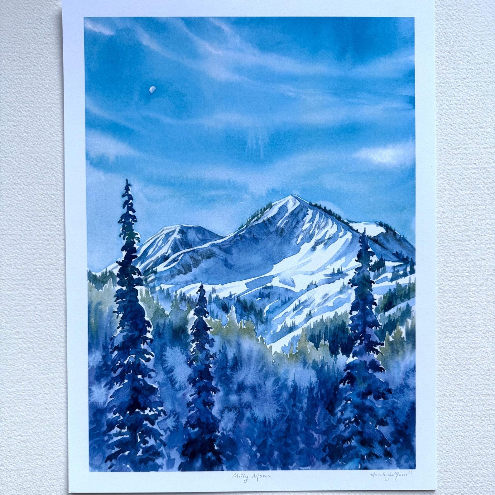 Print unframed against a white wall. 