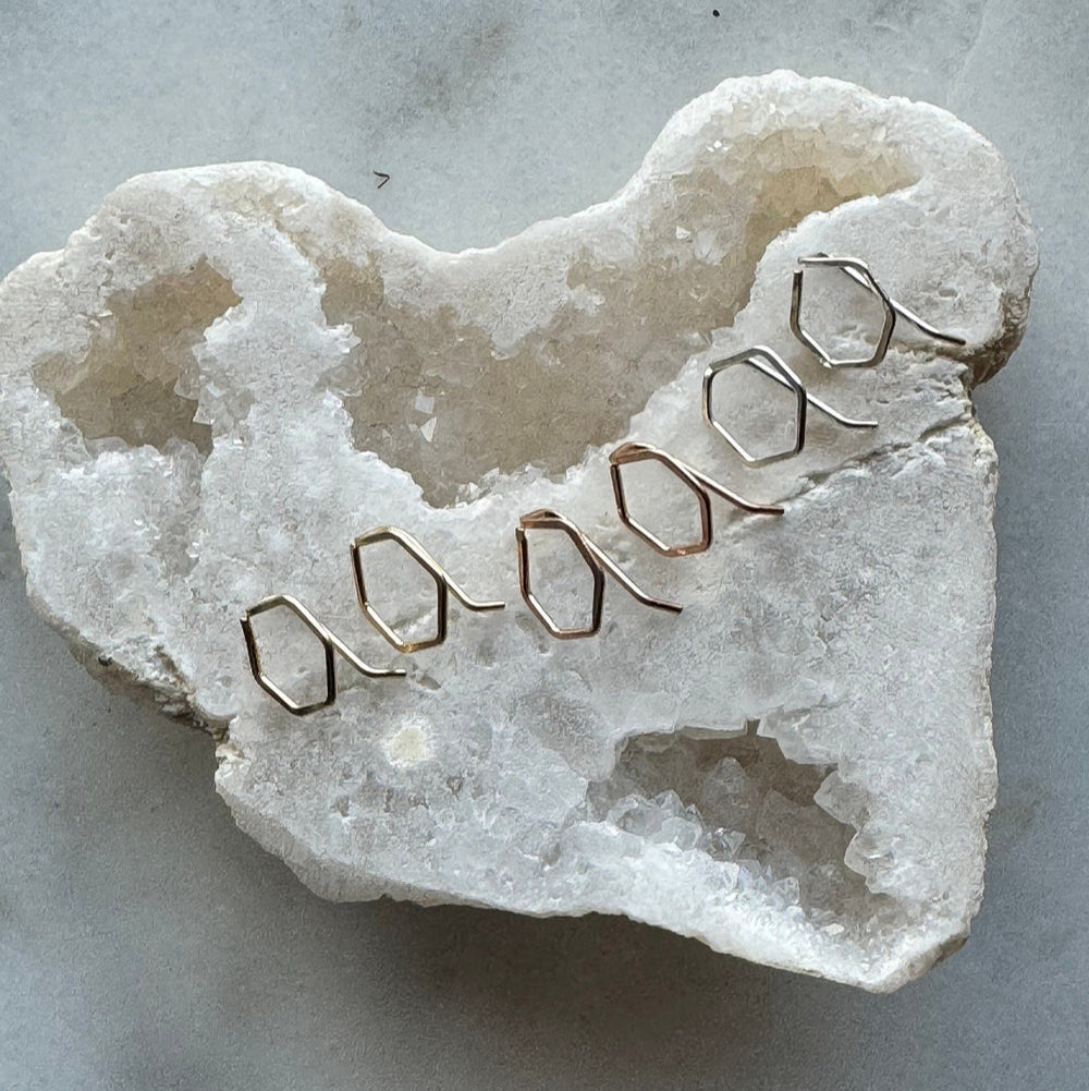 **Hex Bobby Pin Earrings