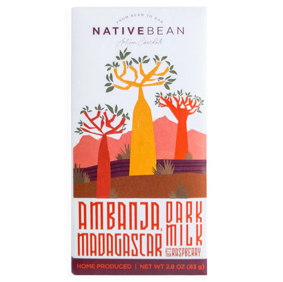 Madagascar Dark Milk Raspberry chocolate bar - 2.8 oz (83 g)