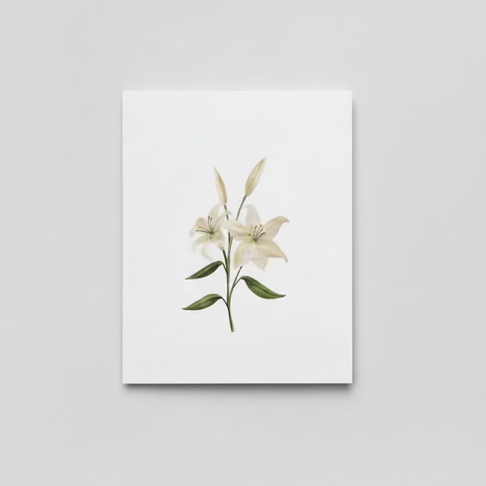 Lillies Watercolor Greeting Card