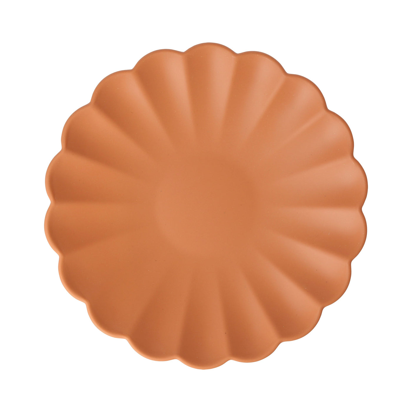Earthy Small Reusable Bamboo Plates - Rust