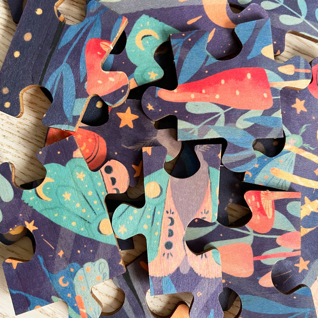 Mystic Moths Wood Puzzle