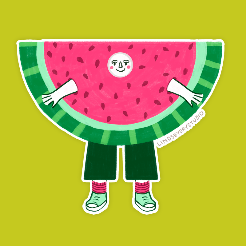 Watermelon Friend Sticker