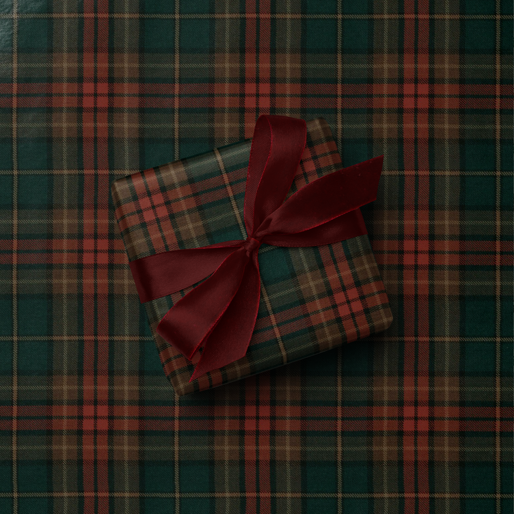 Holiday Cabin Toile Wrapping Paper - Double Sided