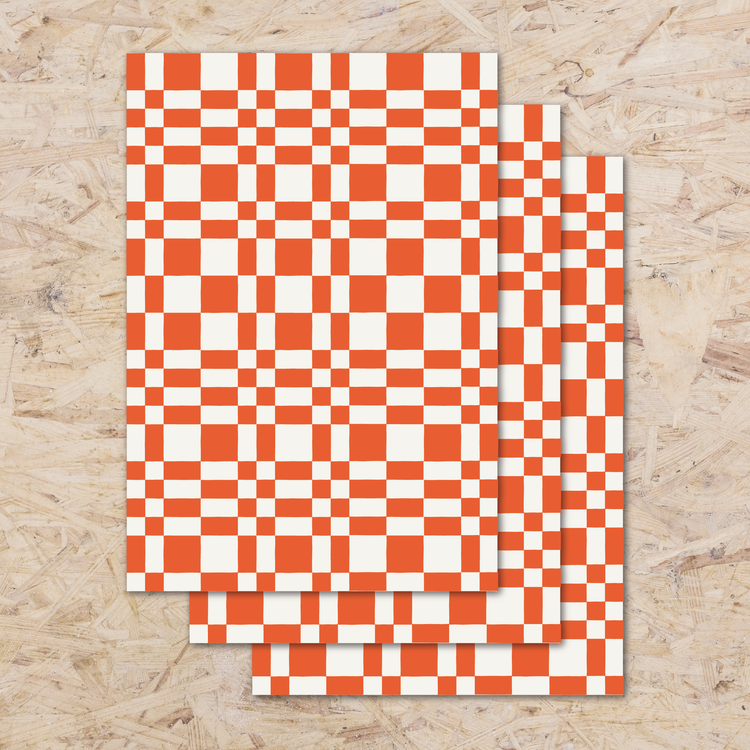 Toadstool Checker Wrapping Paper