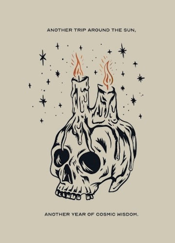 Skull Candle Birthday Card