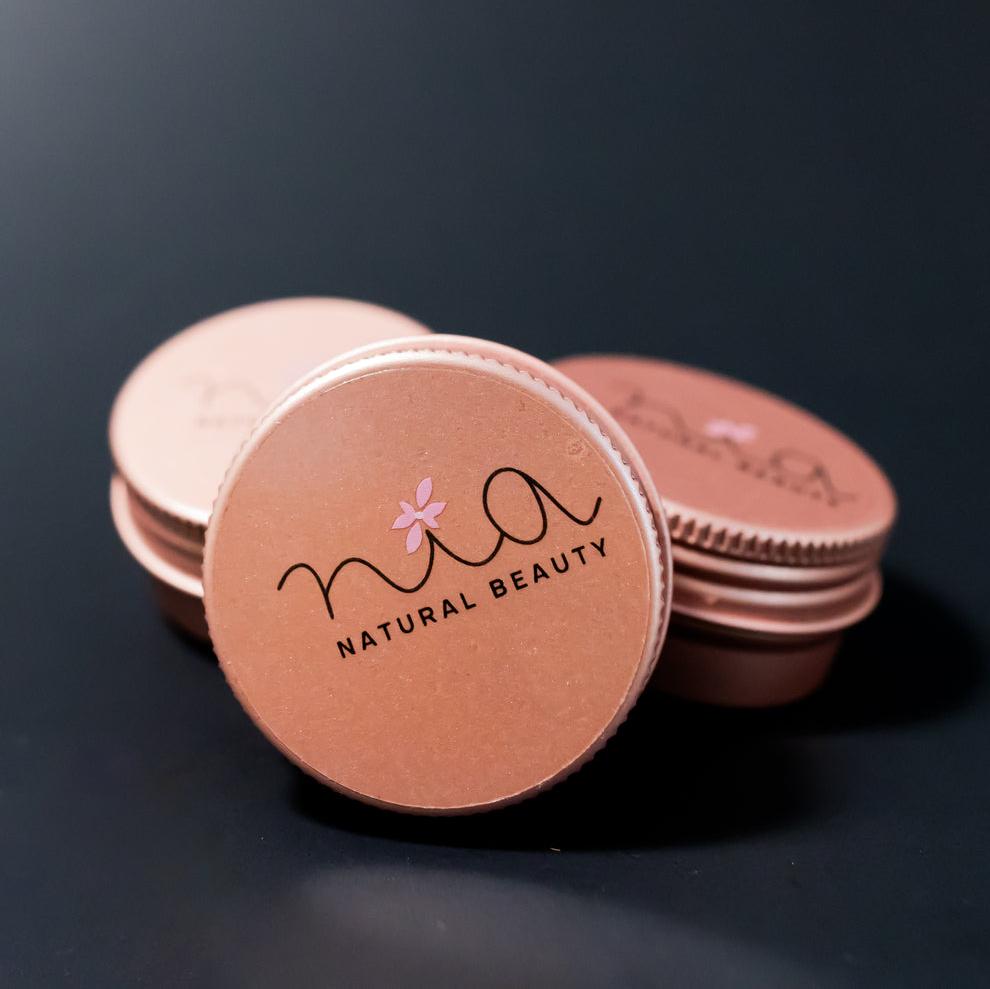 Tallow face balm in rose gold tin puck