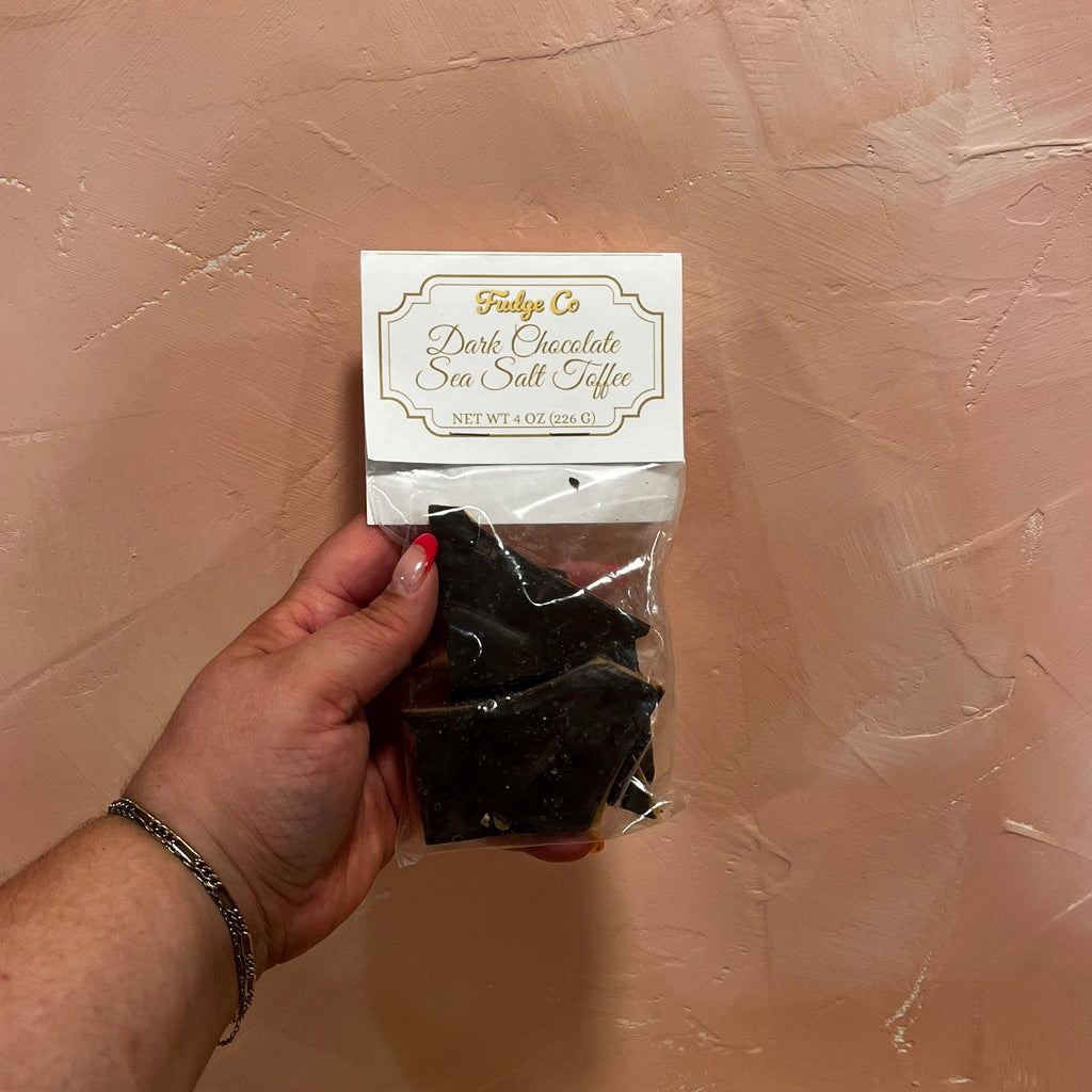 dark chocolate sea salt toffee