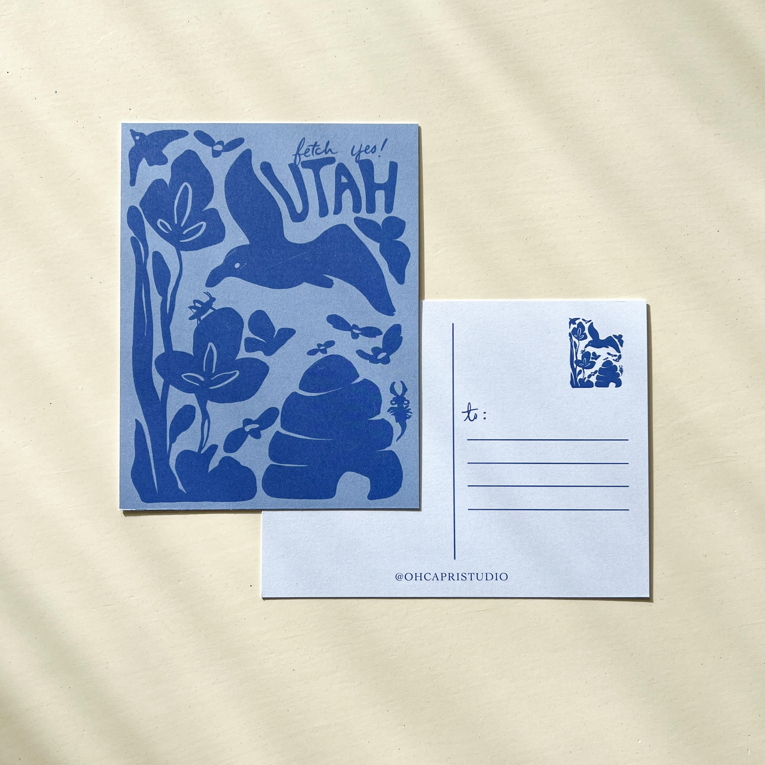 Fetch, Yes! Utah Postcard