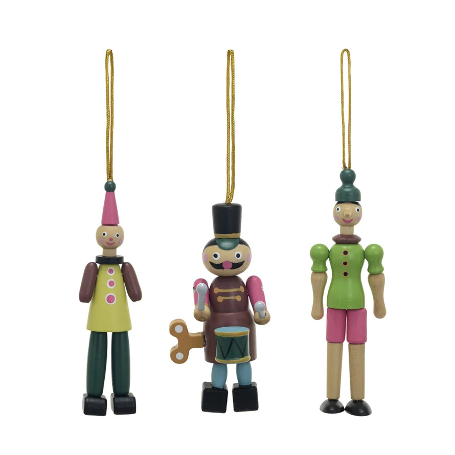 Wood Toy Ornaments - 3 Styles Available