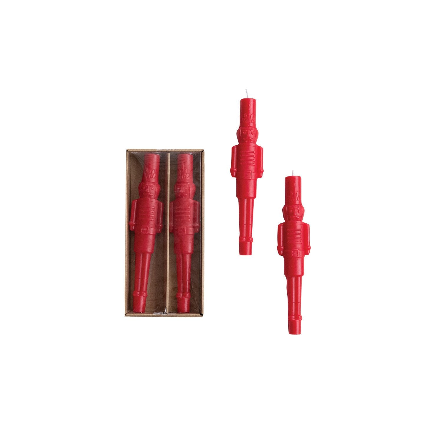Red Taper Nutcracker Candles
