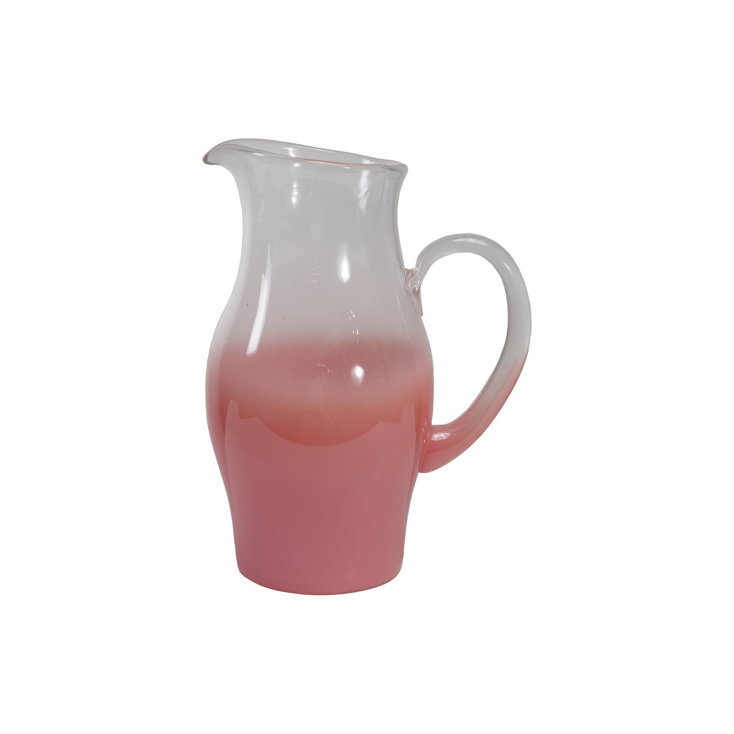 Pink Ombré Glass Pitcher