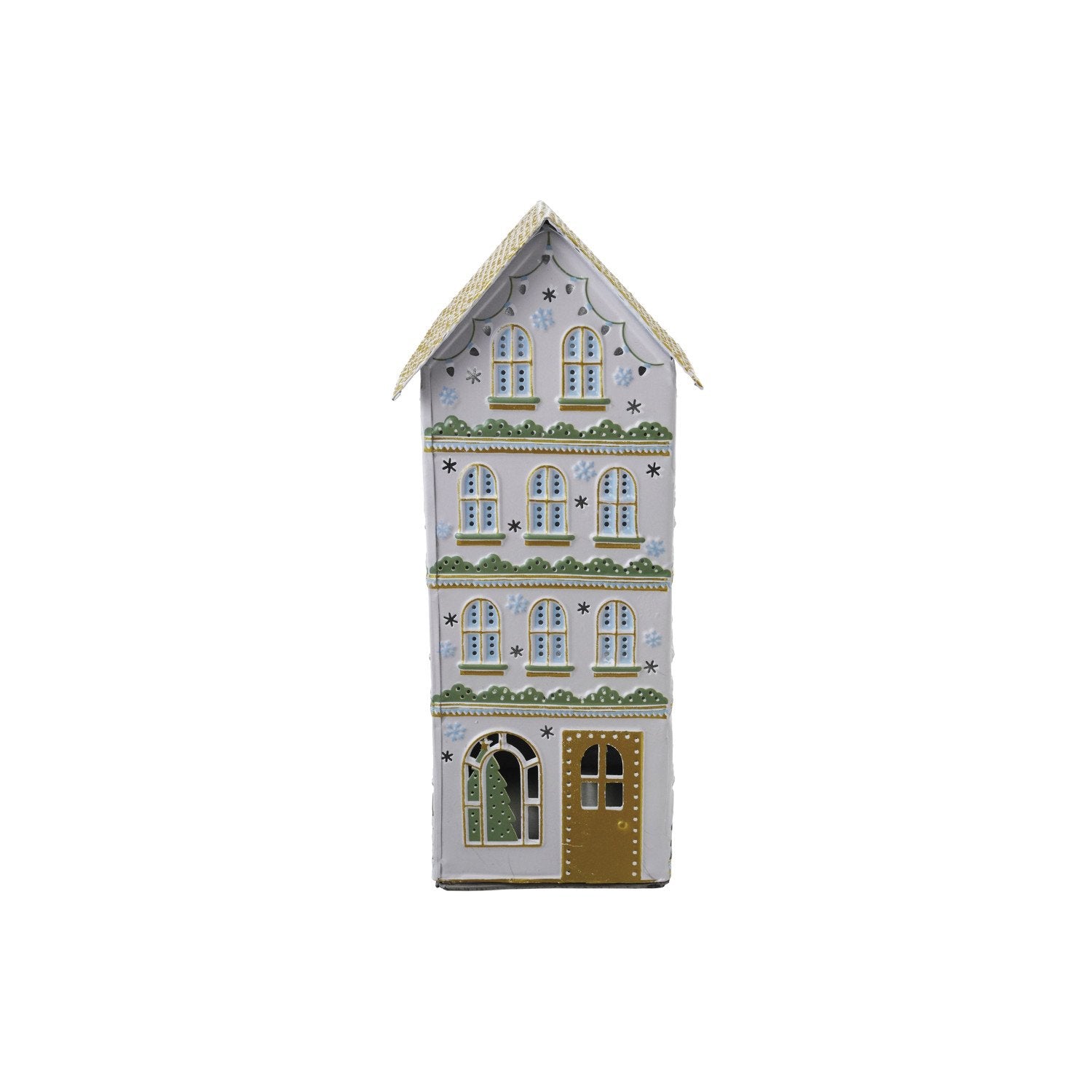 Creative Co-Op Painted Metal Holiday House - Thumbnail 2
