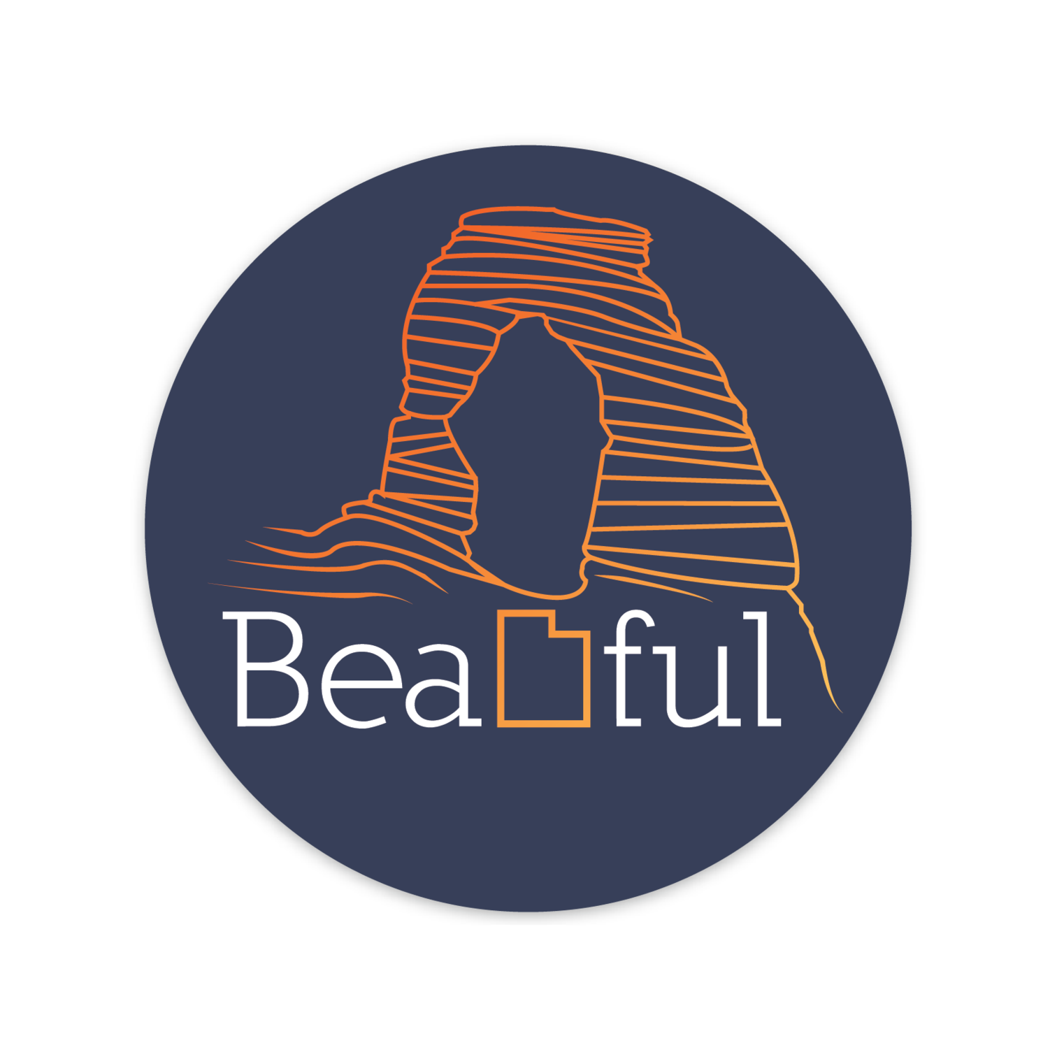 BeaUTAHful Arch Sticker