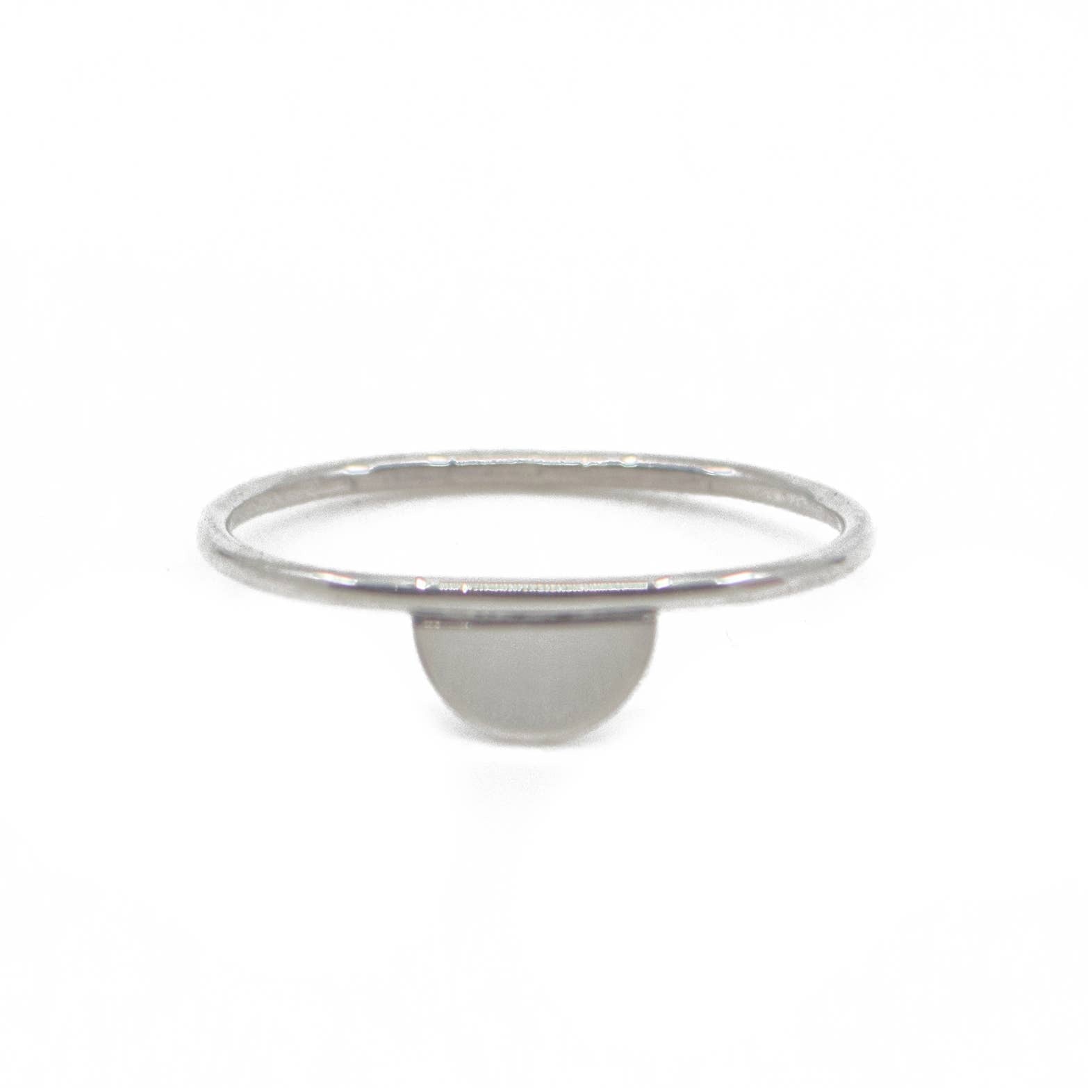 Half Moon Ring in Silver