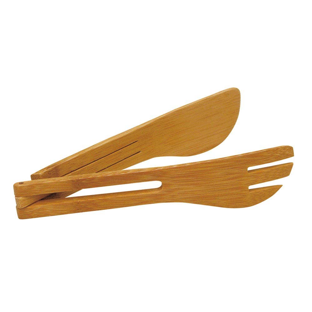 Made from eco-friendly bamboo, these cutlery items are perfect for everyday use at home or on-the-go. Available in multiple styles for cooking or eating purposes. Hand wash. Reusable, all-natural salads serving tongs