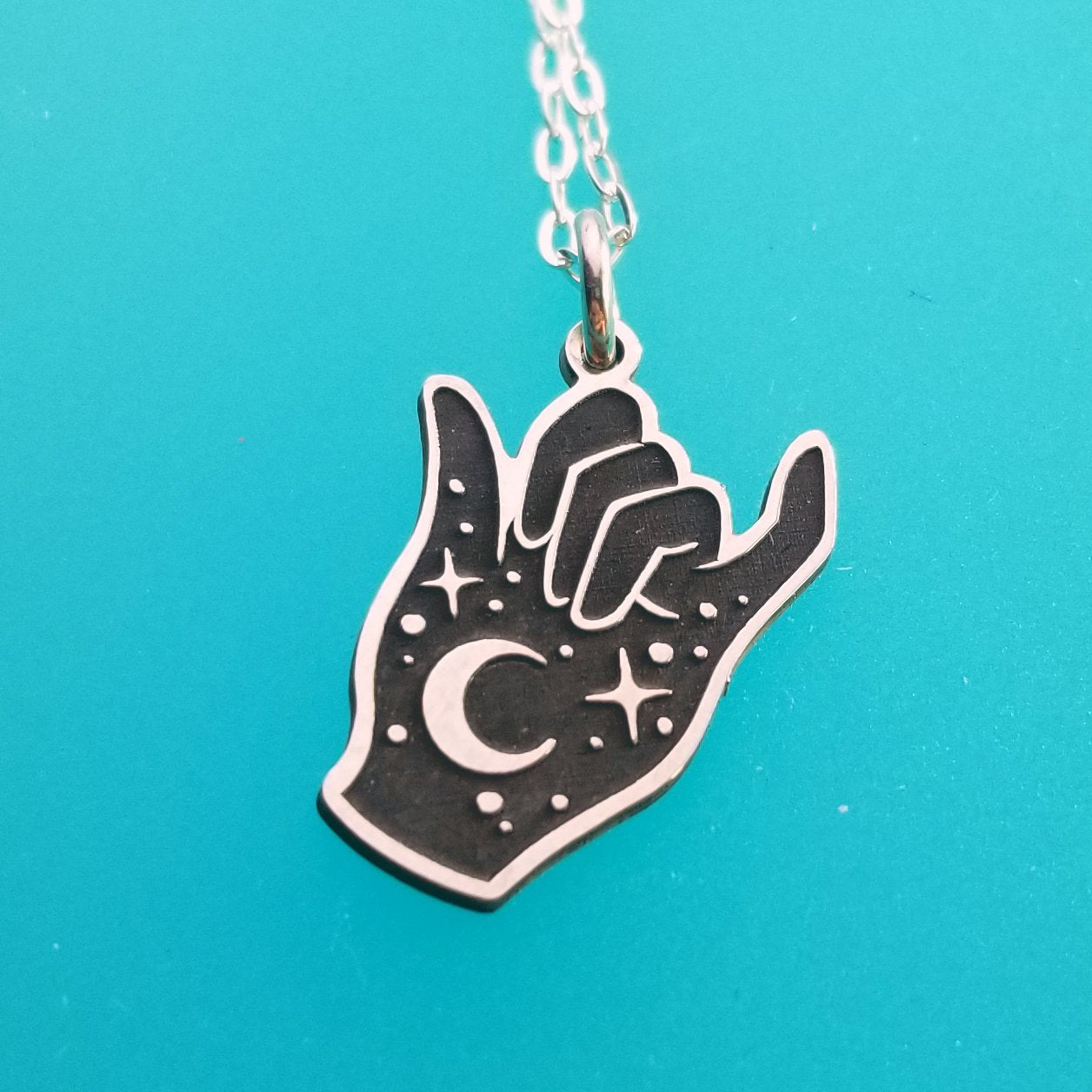 Pinky Promise Moon Necklace